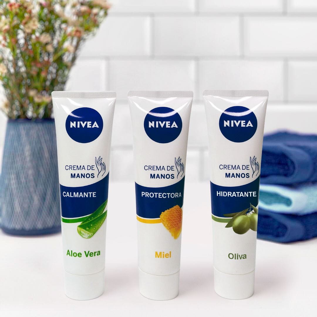 Cremas de manos NIVEA con aloe vera, aceite de oliva o cera de abeja