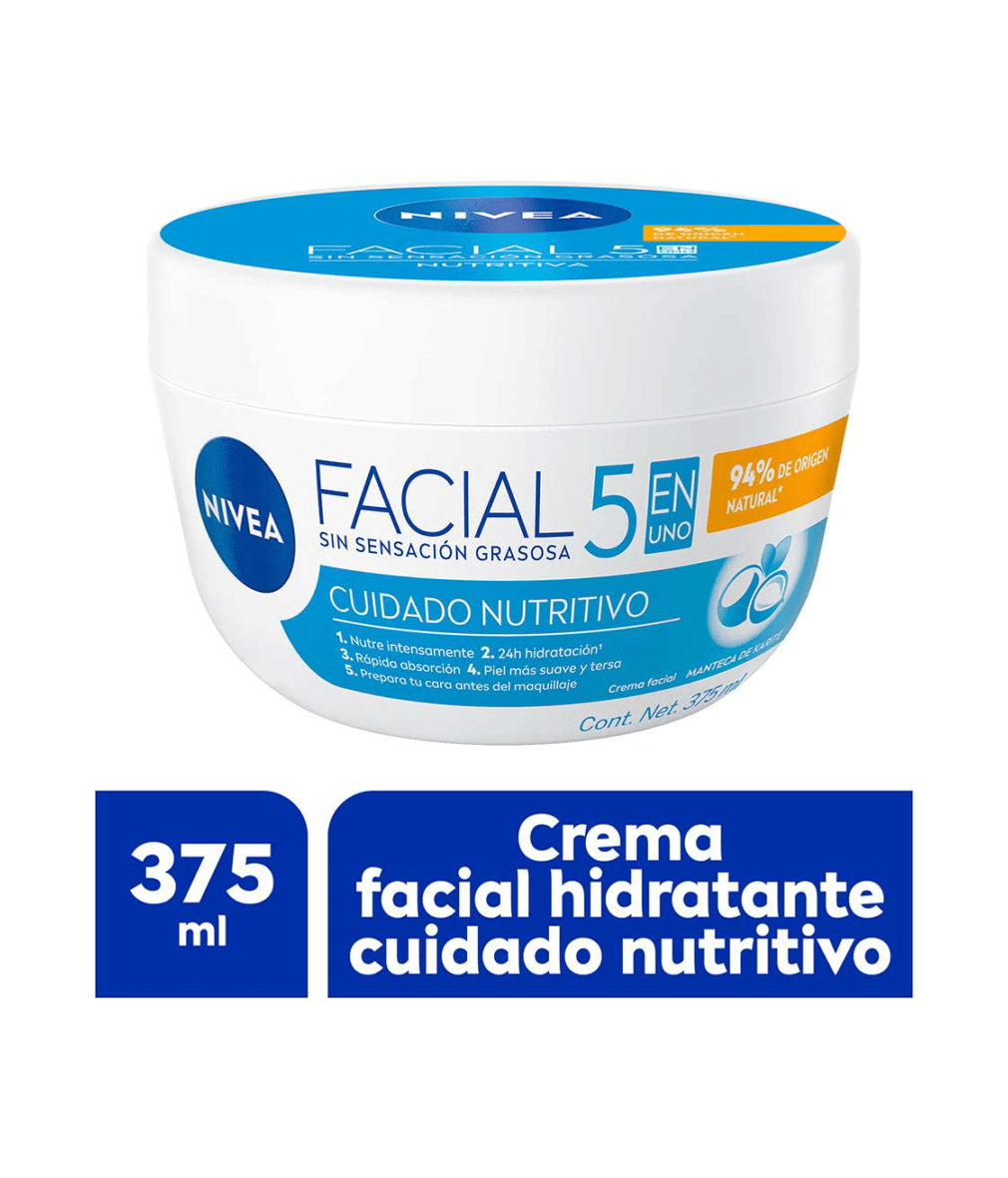 NIVEA Crema Facial 5en1 Cuidado Nutritivo 200ml