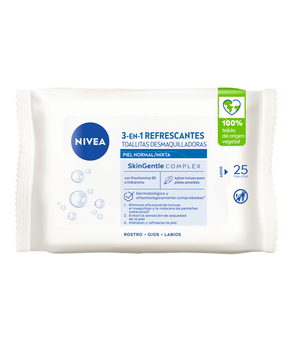 NIVEA Toallitas Desmaquilladoras Refrescantes 3 en 1