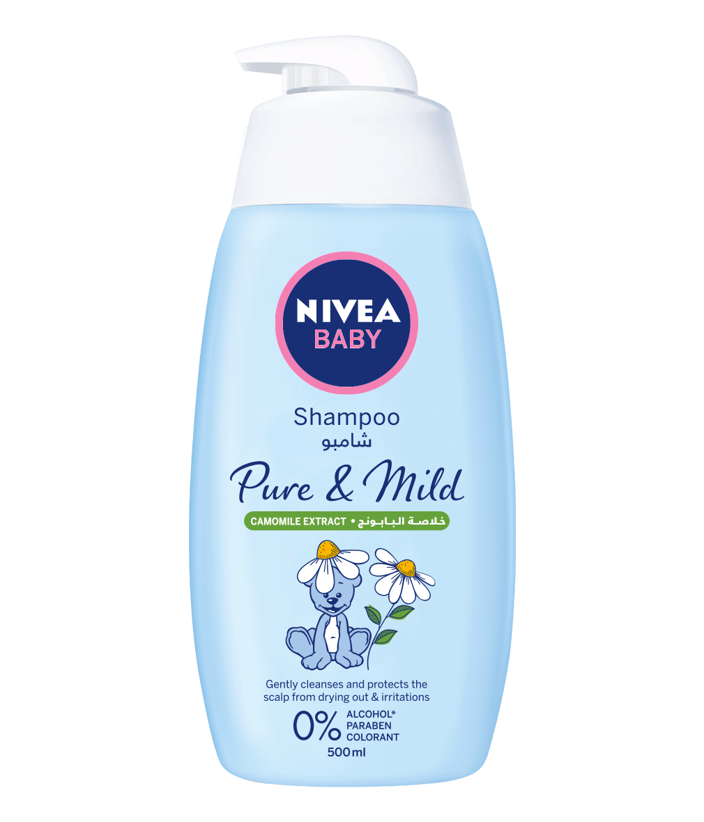 86269 Nivea Baby Pure & Mild Shampoo 500ml clean pack bi-lingual