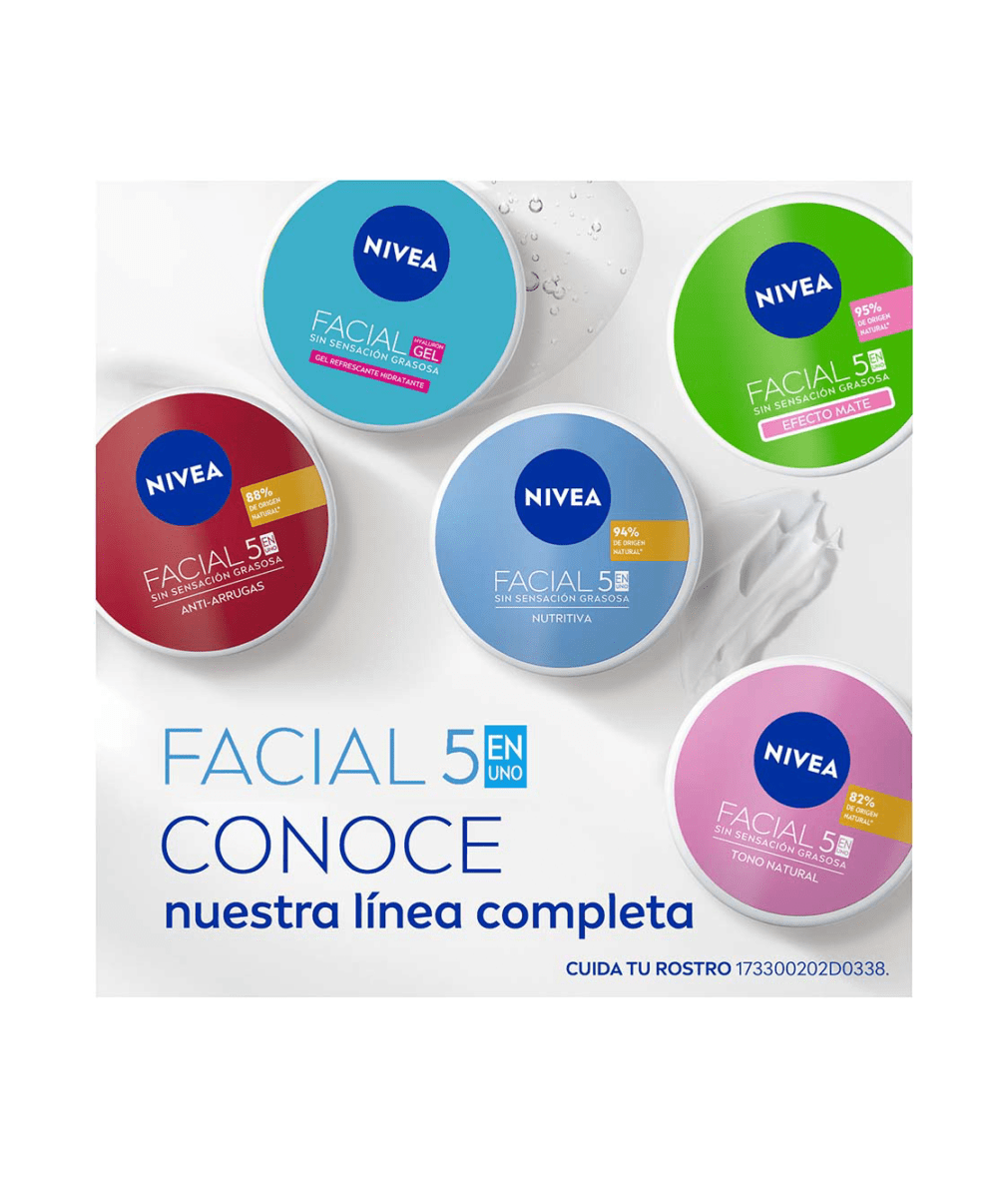 NIVEA Crema Facial 5en1 Cuidado Nutritivo 200ml