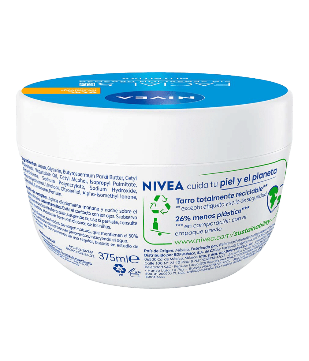 NIVEA Crema Facial 5en1 Cuidado Nutritivo 200ml