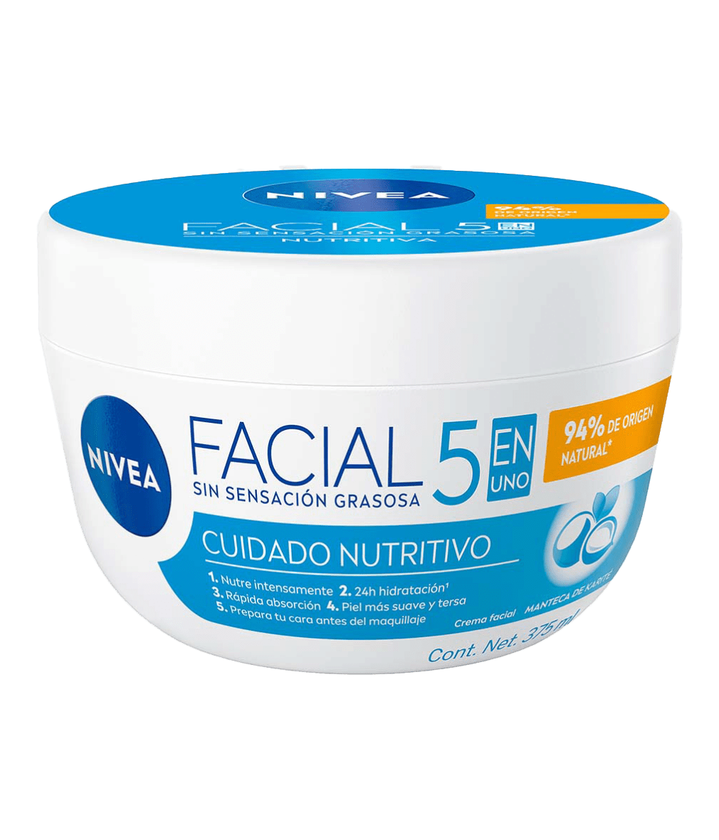 NIVEA Crema Facial 5en1 Cuidado Nutritivo 200ml