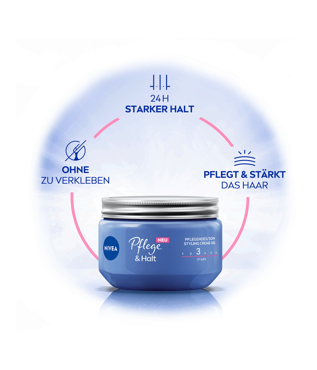 NIVEA PFLEGE UND HALT STYLING CREME GEL BENEFITS