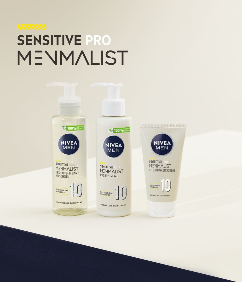 NIVEA MEN MENMALIST SENSITIVE PRO WASCHGEL PRODUKTRANGE